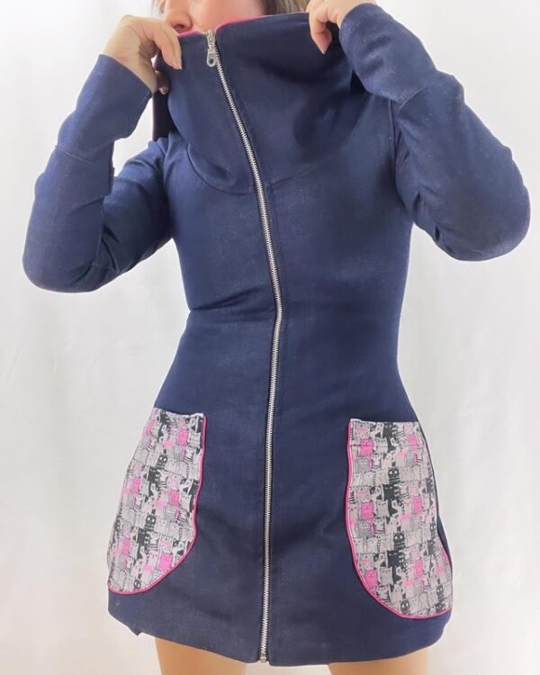 Chaqueta Azul Mezclilla Gatitos - Imagen 4