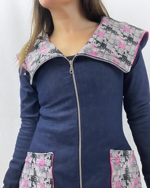 Chaqueta Azul Mezclilla Gatitos - Imagen 5