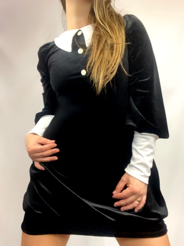 Vestido Negro Terciopelo Merlina