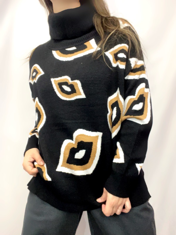 Sweater Negro Ojo Retro