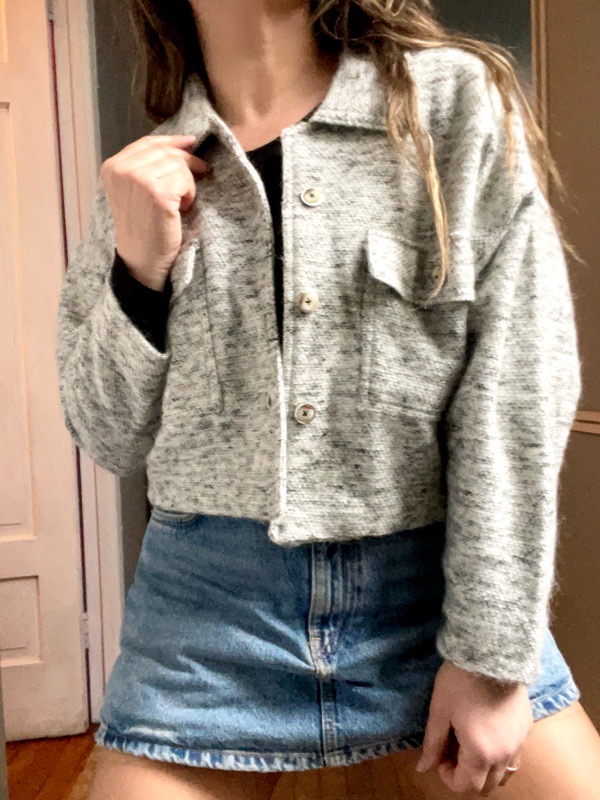 Sobre Camisa Gris Jaspeado Lana Nicoletta