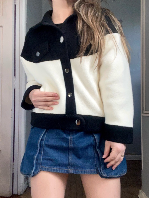 Chaqueta Negra Con Blanco Montana