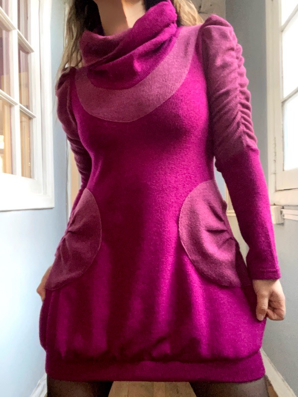 Vestido Globo Magenta Analia