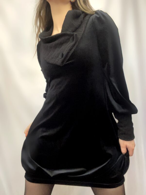 Vestido Terciopelo Negro Lupe - Imagen 2