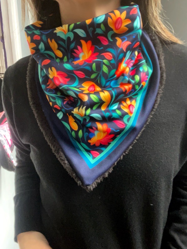 Bandana Turquesa Flores
