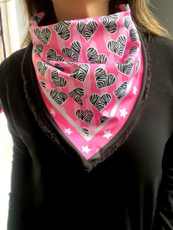 Bandana Corazon Cebra