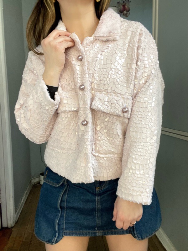 Chaqueta Oversize Perla Rosa