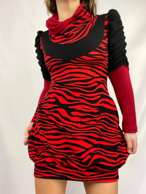 Vestido Rojo Zebra Rosso