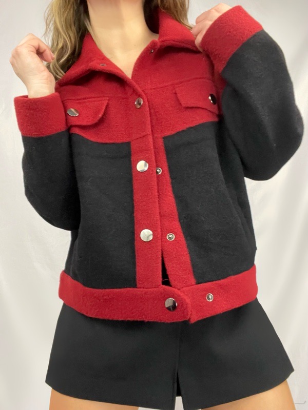 Chaqueta Negra Con Terracota Montana
