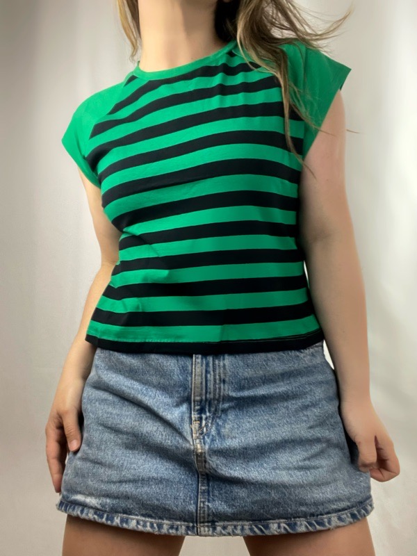 Polera Verde Rayas Bruna