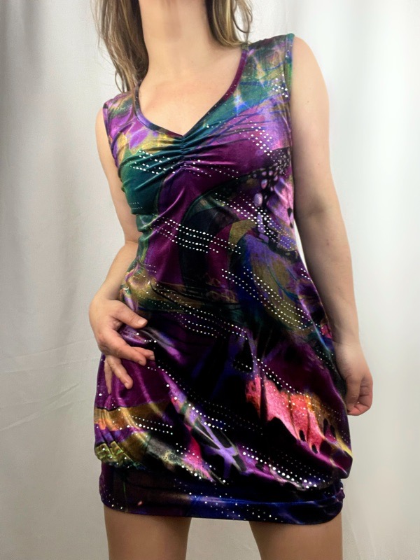 Vestido Morado Estampado Francis