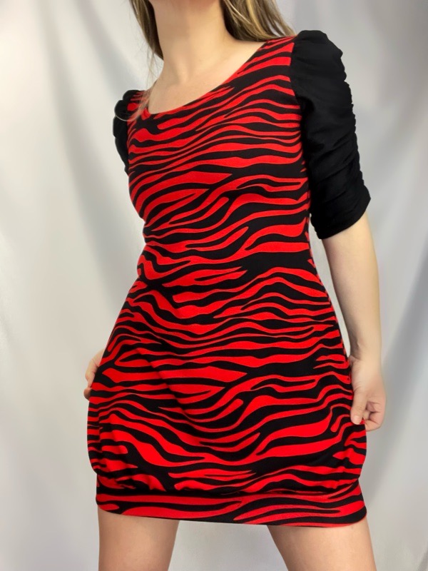 Vestido Print Rojo Cebra Vitorria