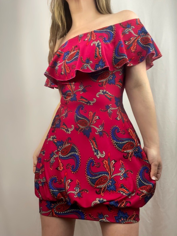 Vestido Fuscia Vuelos Ela