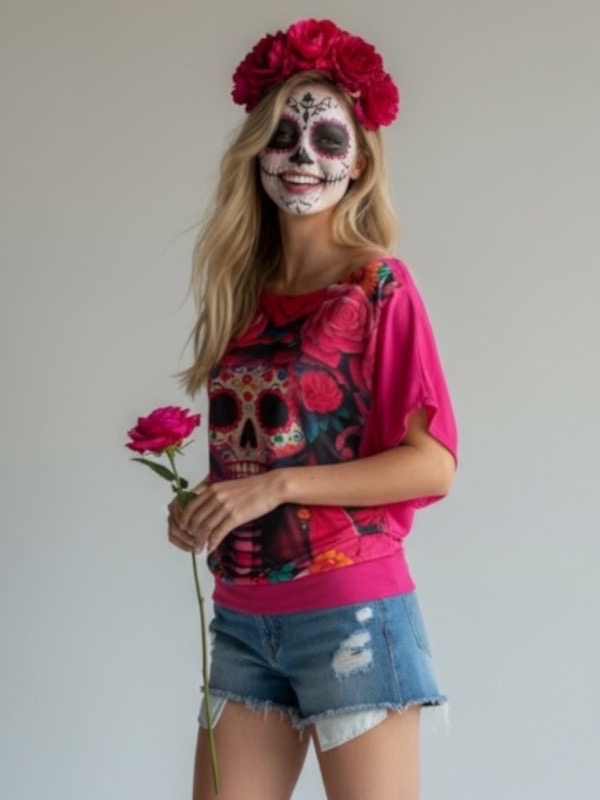 Polera Flor De Catrina