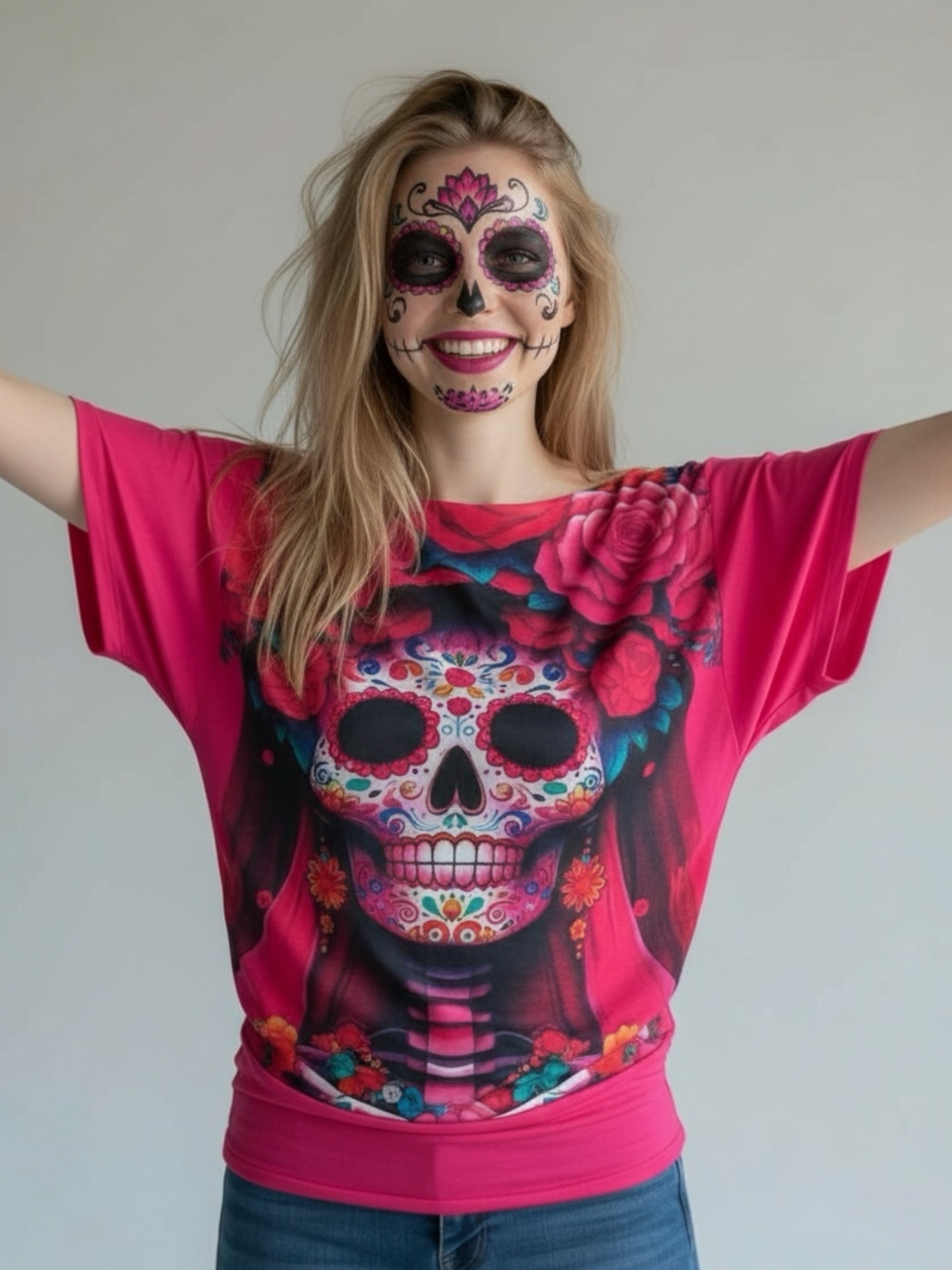 Polera Flor De Catrina - Imagen 5
