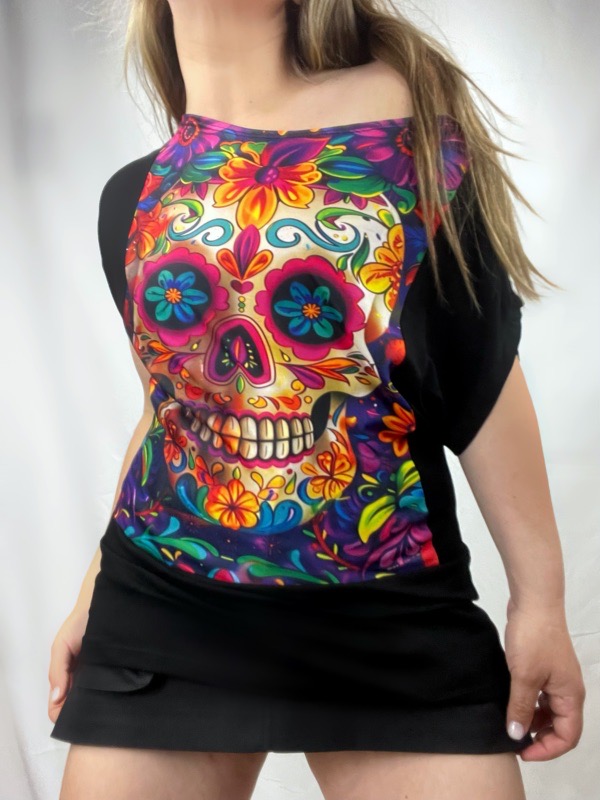 Polera Flor De Catrina Black