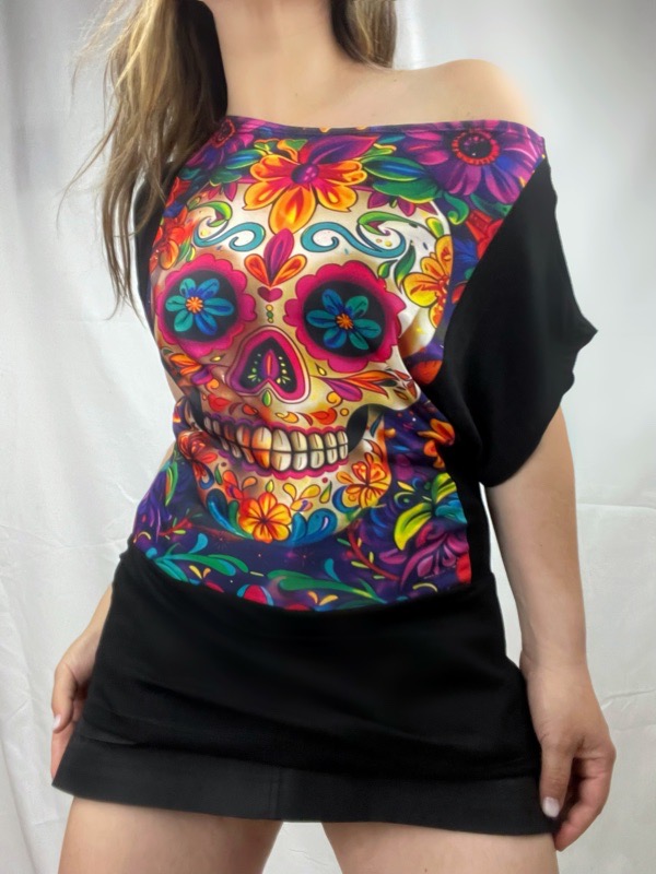 Polera Flor De Catrina Black - Imagen 2