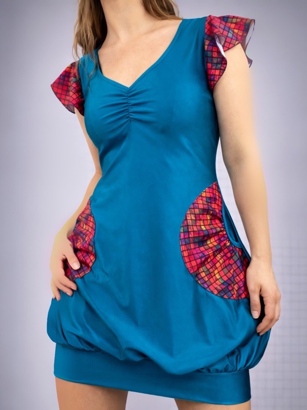 Vestido Turquesa Dupont Domeyca