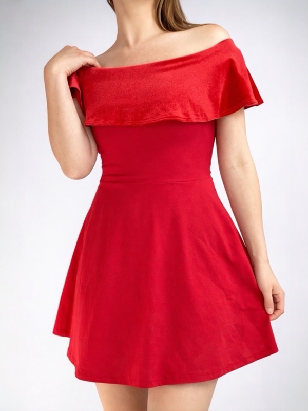 Vestido Rojo Evase Vuelos Sofia