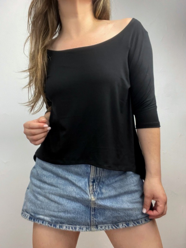 Polera Negra Alma Modal