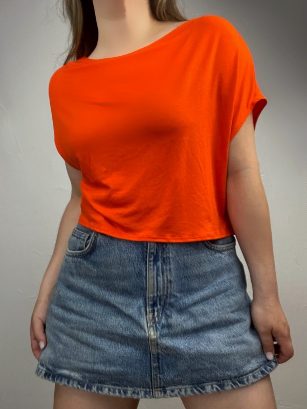 Polera Naranja Top Pulso