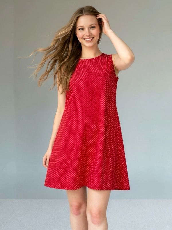 Vestido Lunar Rojo Oversize Alegria - Imagen 2