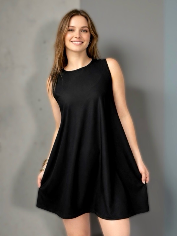 Vestido Negro Oversize Esencial