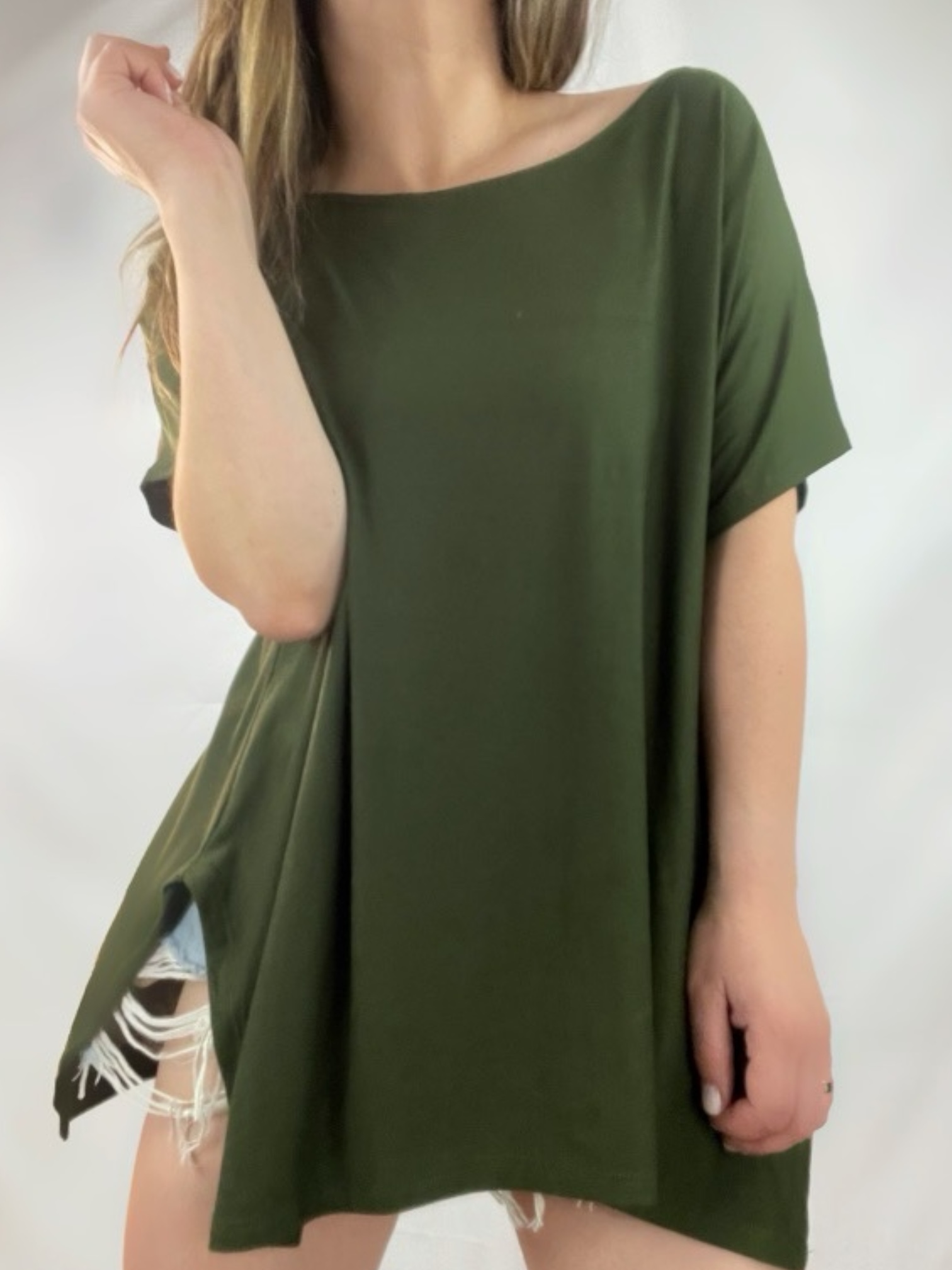 Polera Gaia Modal Verde Olivo