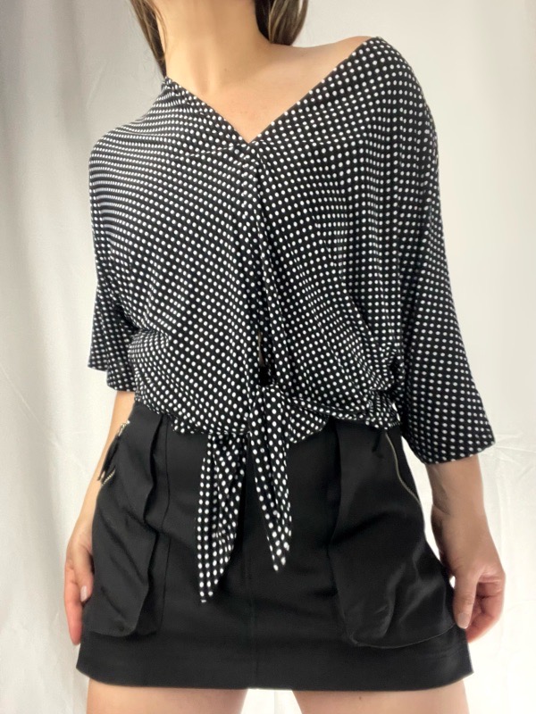 Blusa Negra lunar Amarena di Notte - Imagen 4