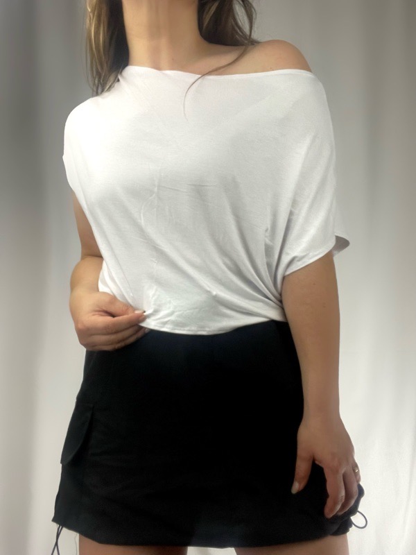 Polera Blanca Top Pulso - Imagen 2