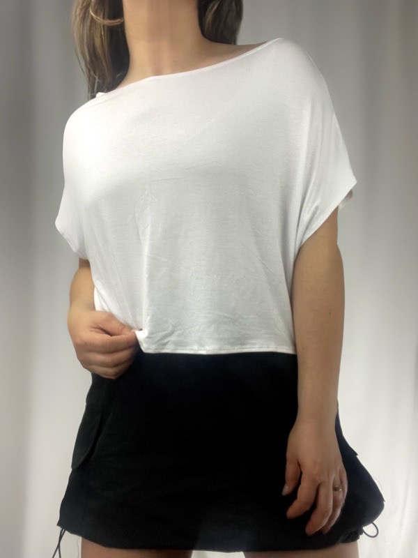 Polera Blanca Top Pulso