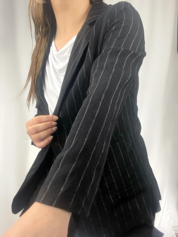 Blazer Negro Rayas Parisinas Madeleine - Imagen 3