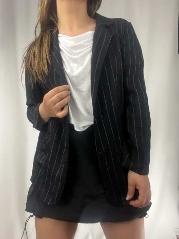 Blazer Negro Rayas Parisinas Madeleine - Imagen 4