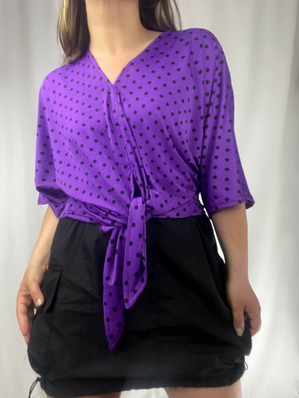 Blusa Morada Lunar Anudada Amaranta