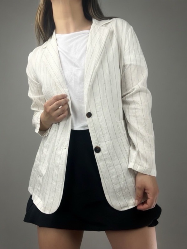 Blazer Blanco Rayas Parisinas Madeleine