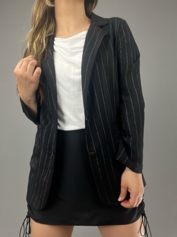 Blazer Negro Rayas Parisinas Madeleine - Imagen 5