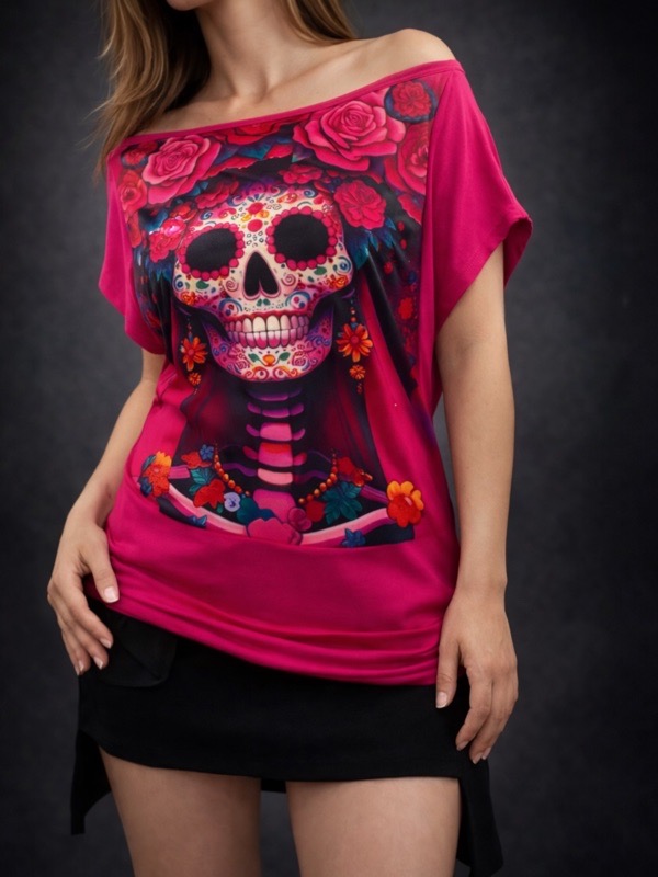 Polera Flor De Catrina