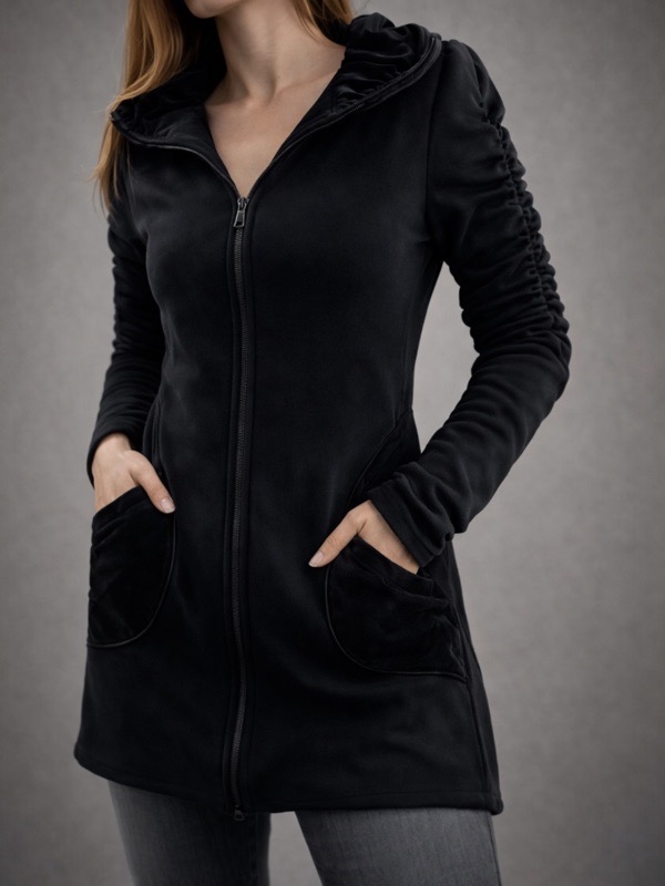 Abrigo Negra Valentina Smooth - Imagen 2