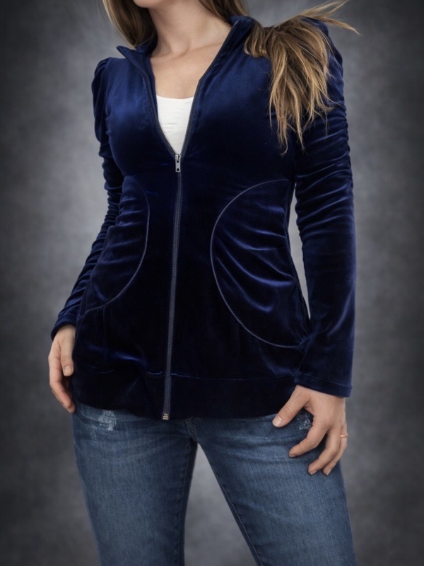 Polerón Azul Velvet Celeste