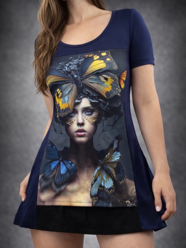 Polera Mariposa Azul