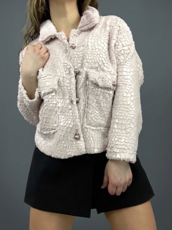 Chaqueta Oversize Perla Rosa