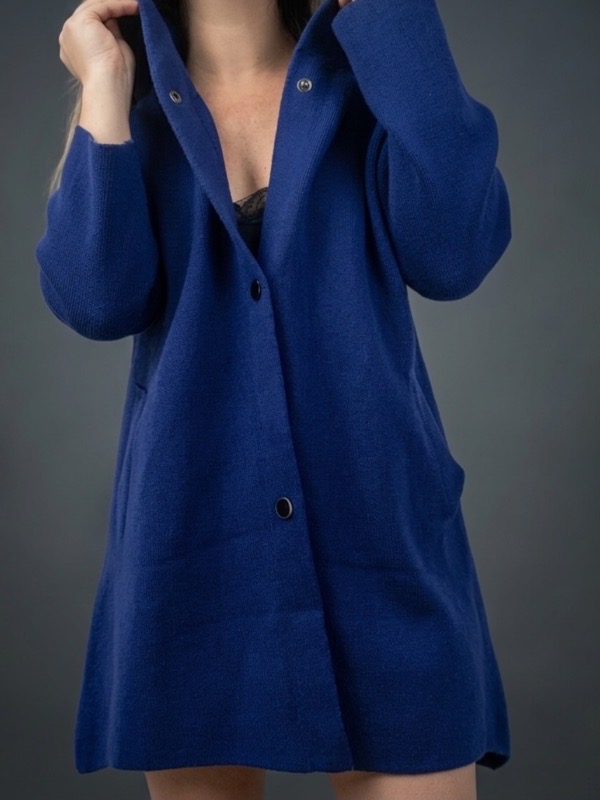 Abrigo Azul Marino Versailles Paño Elasticado