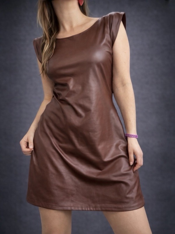 Vestido Cafe Ecocuero Antonia