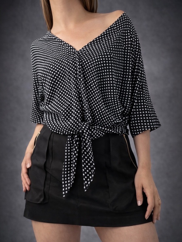 Blusa Negra lunar Amarena di Notte