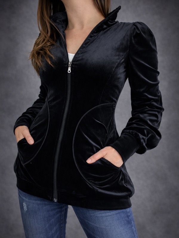 Polerón Negro Velvet Diana