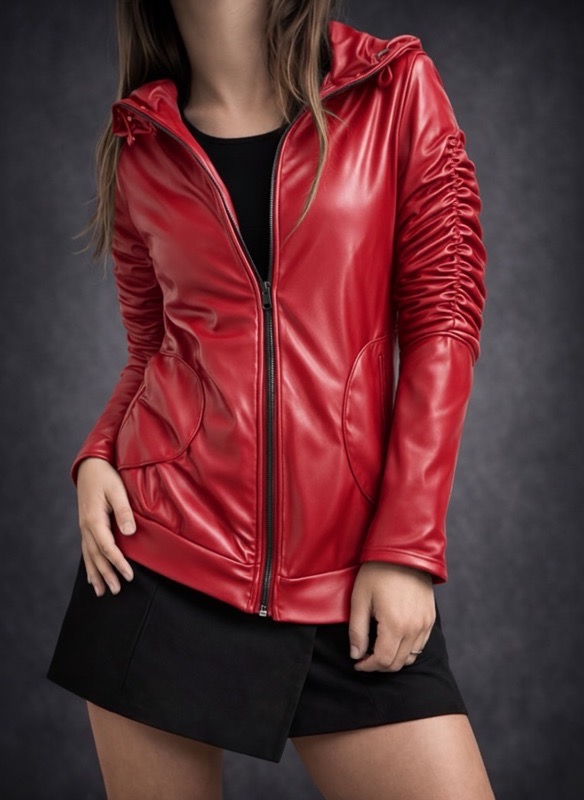 Chaqueta Roja Fiorella Eco Cuero