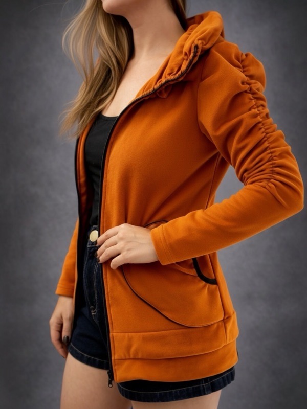 Chaqueta Camel Gamuza Caroline - Imagen 3