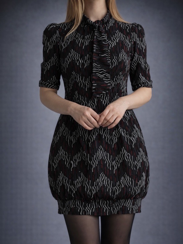 Vestido Bianca Lanilla Estampada Elasticada