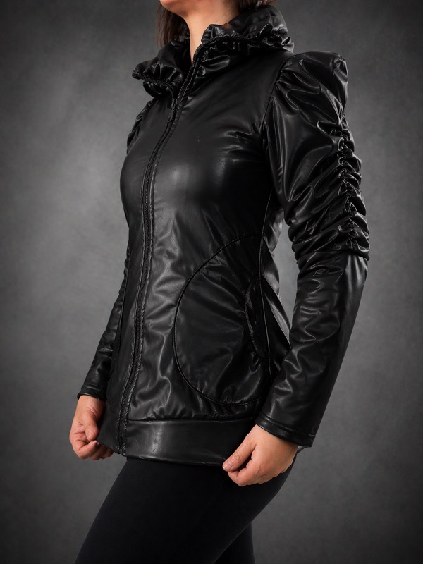 Chaqueta Negra Ecocuero Carolina - Imagen 2