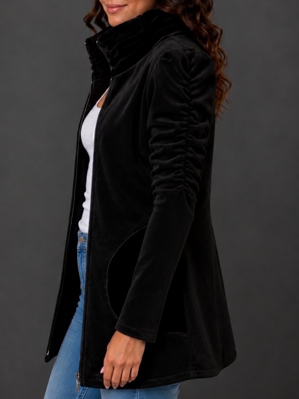 Abrigo Negra Valentina Smooth - Imagen 3
